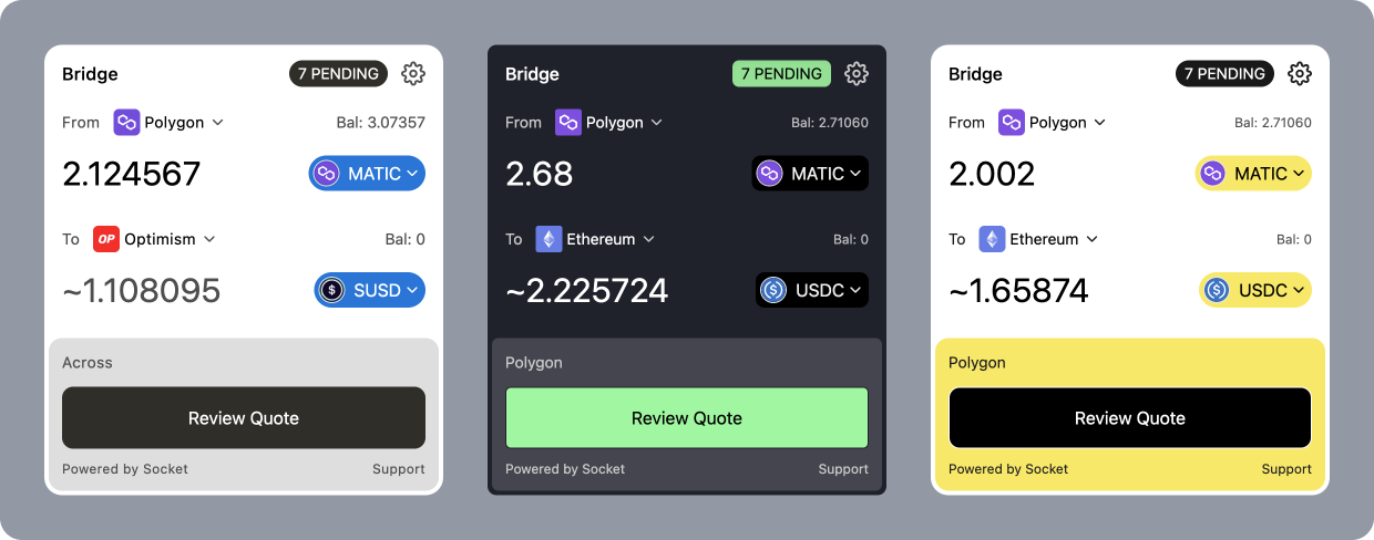 Bungee - Socket PlugIn - DEXs and Bridges